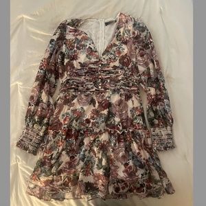 Ruffle Peasant V Neck Hipster Wedding Formal Classy Party Hippie Cottage Dress